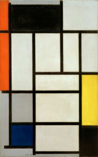 Composition with Red, Black, Yellow, Blue and Gray by Piet Mondrian